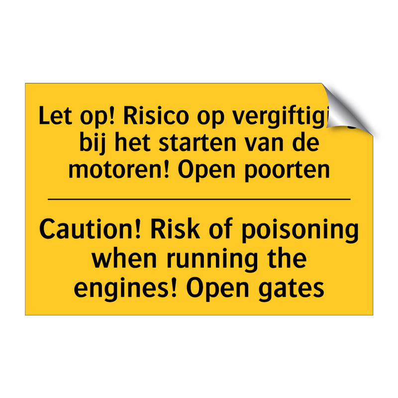 Let op! Risico op vergiftiging /.../ - Caution! Risk of poisoning when /.../