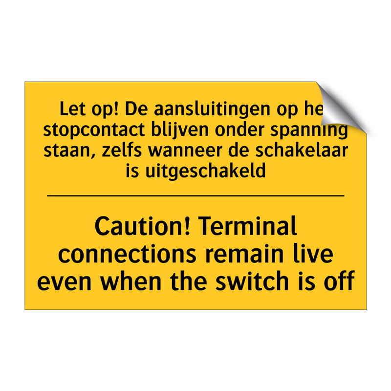 Let op! De aansluitingen op het /.../ - Caution! Terminal connections /.../