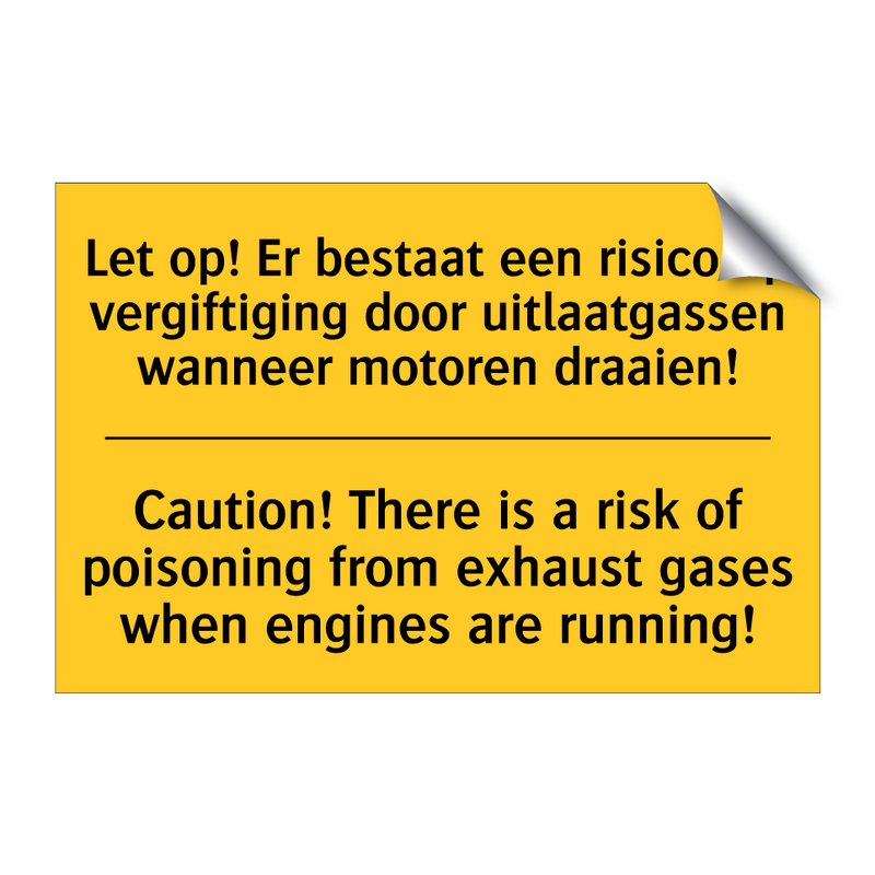 Let op! Er bestaat een risico /.../ - Caution! There is a risk of poisoning /.../