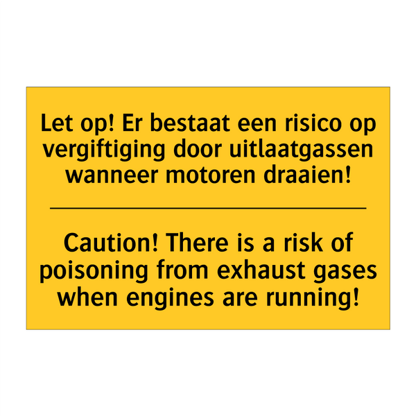 Let op! Er bestaat een risico /.../ - Caution! There is a risk of poisoning /.../