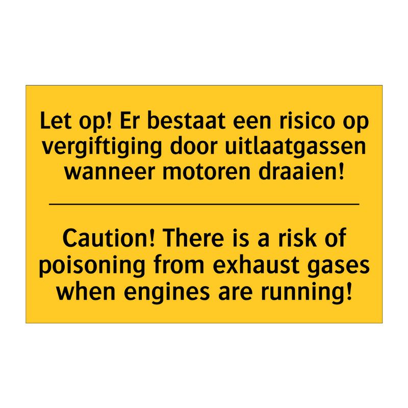 Let op! Er bestaat een risico /.../ - Caution! There is a risk of poisoning /.../