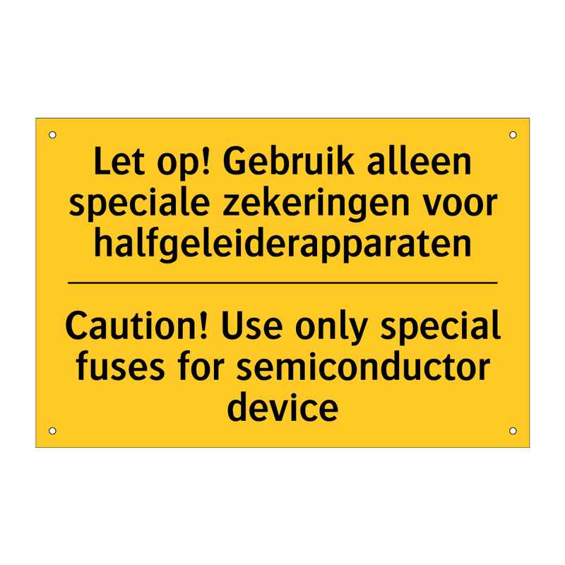 Let op! Gebruik alleen speciale /.../ - Caution! Use only special fuses /.../