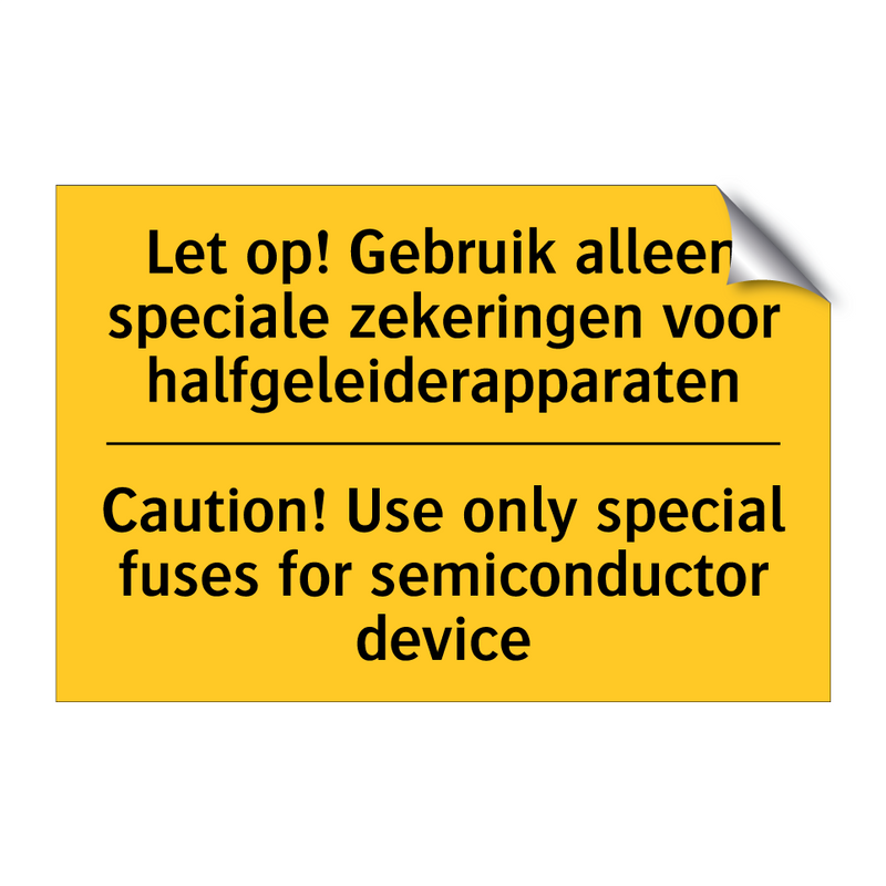 Let op! Gebruik alleen speciale /.../ - Caution! Use only special fuses /.../