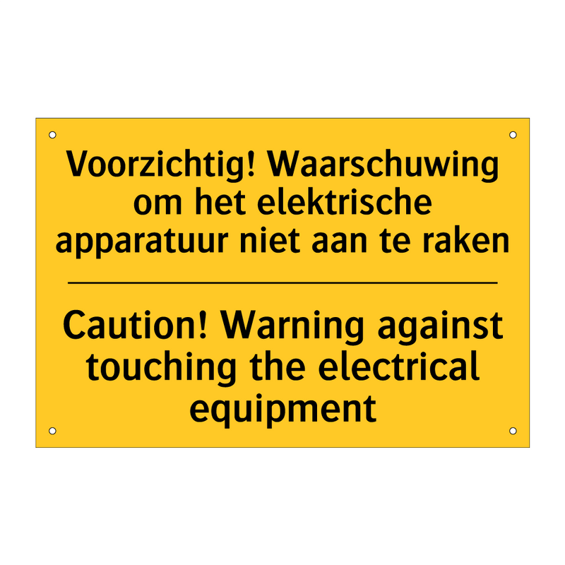 Voorzichtig! Waarschuwing om het /.../ - Caution! Warning against touching /.../