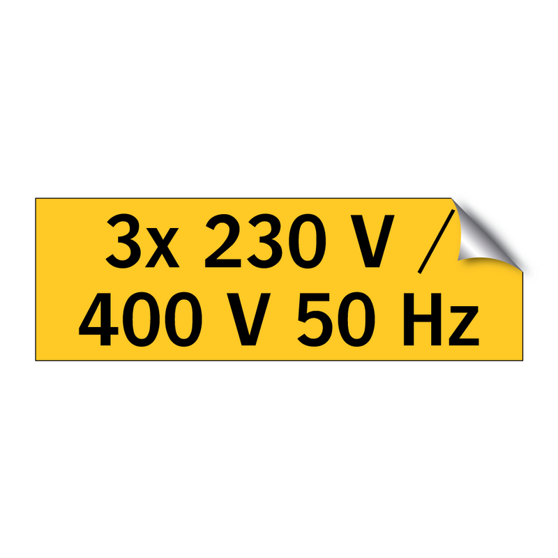 3x 230 V / 400 V 50 Hz & 3x 230 V / 400 V 50 Hz & 3x 230 V / 400 V 50 Hz & 3x 230 V / 400 V 50 Hz