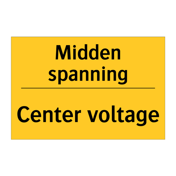 Midden spanning - Center voltage & Midden spanning - Center voltage