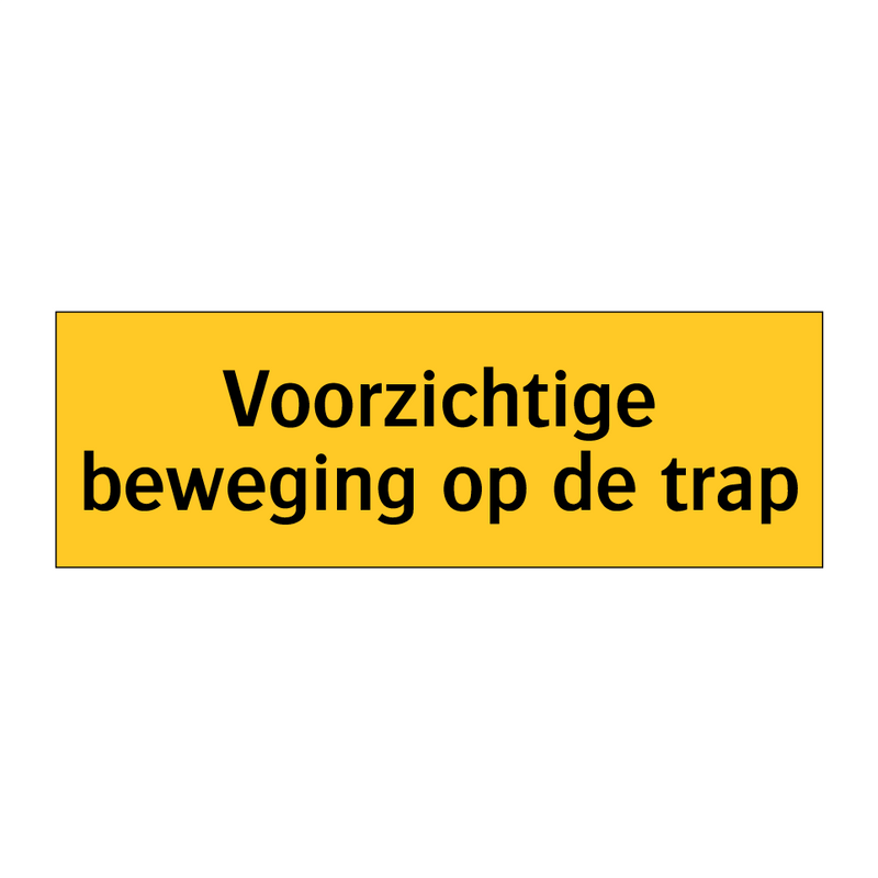 Voorzichtige beweging op de trap & Voorzichtige beweging op de trap