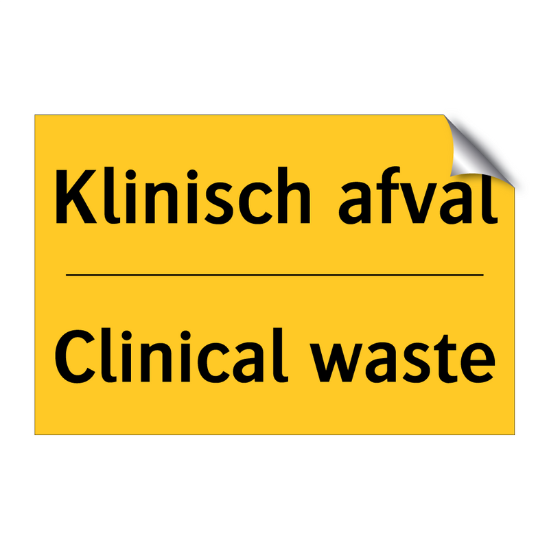 Klinisch afval - Clinical waste & Klinisch afval - Clinical waste & Klinisch afval - Clinical waste