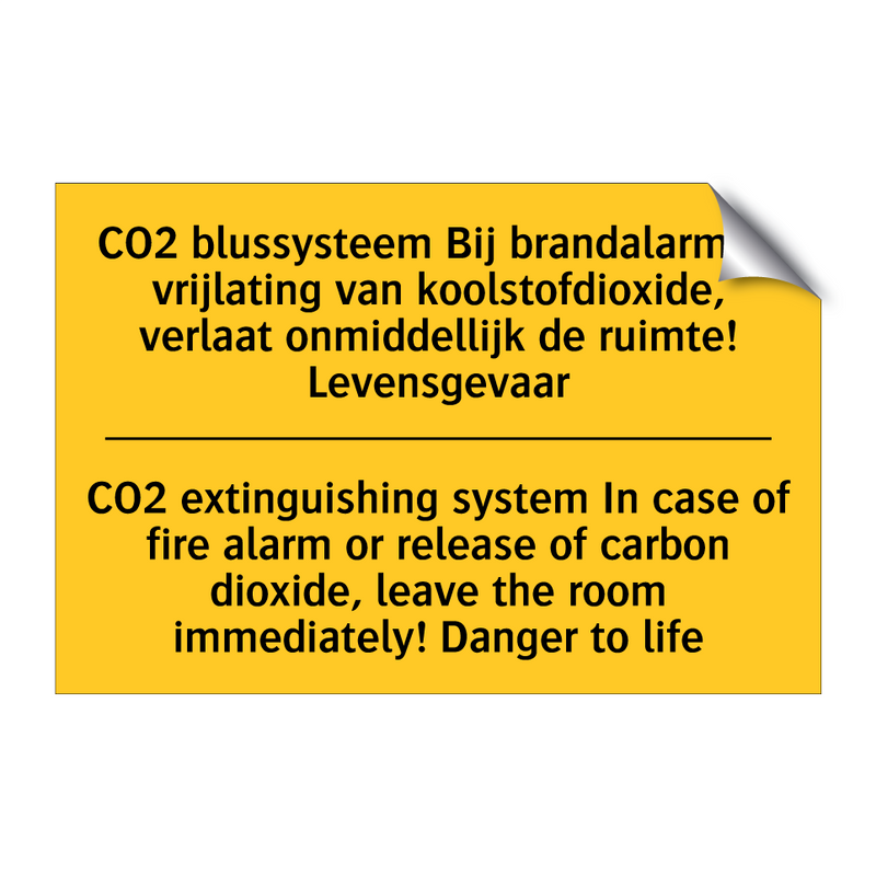 CO2 blussysteem Bij brandalarm /.../ - CO2 extinguishing system In case /.../