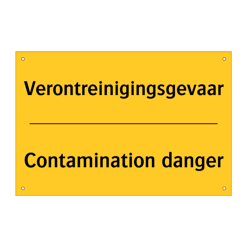 Verontreinigingsgevaar - Contamination danger & Verontreinigingsgevaar - Contamination danger