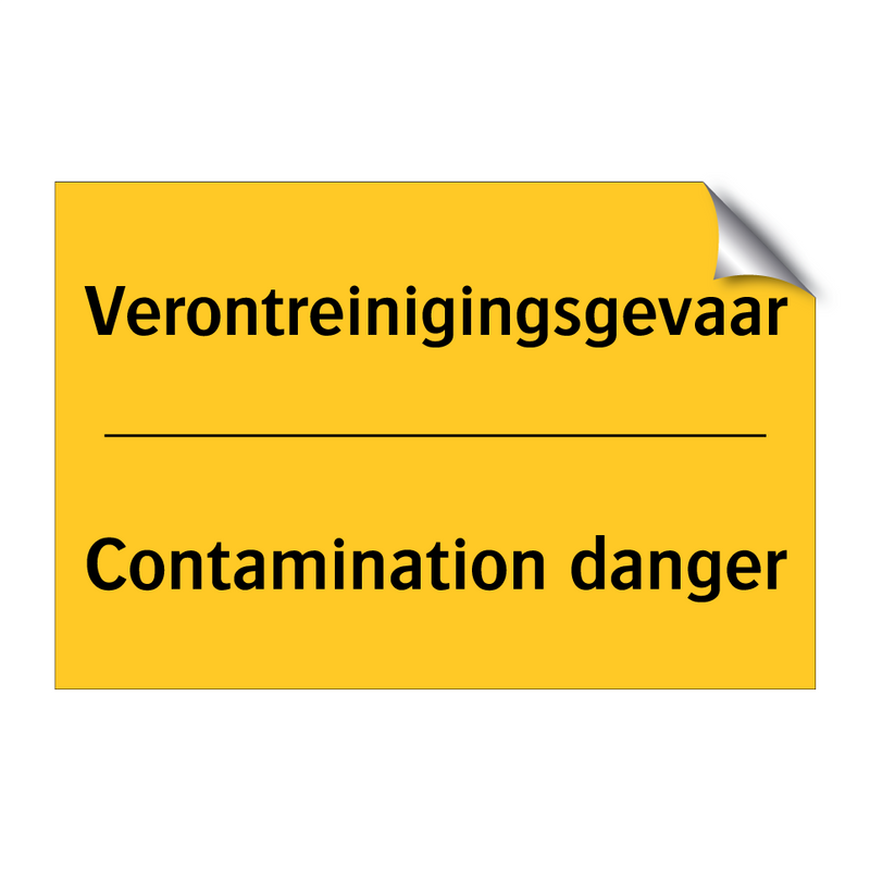 Verontreinigingsgevaar - Contamination danger & Verontreinigingsgevaar - Contamination danger