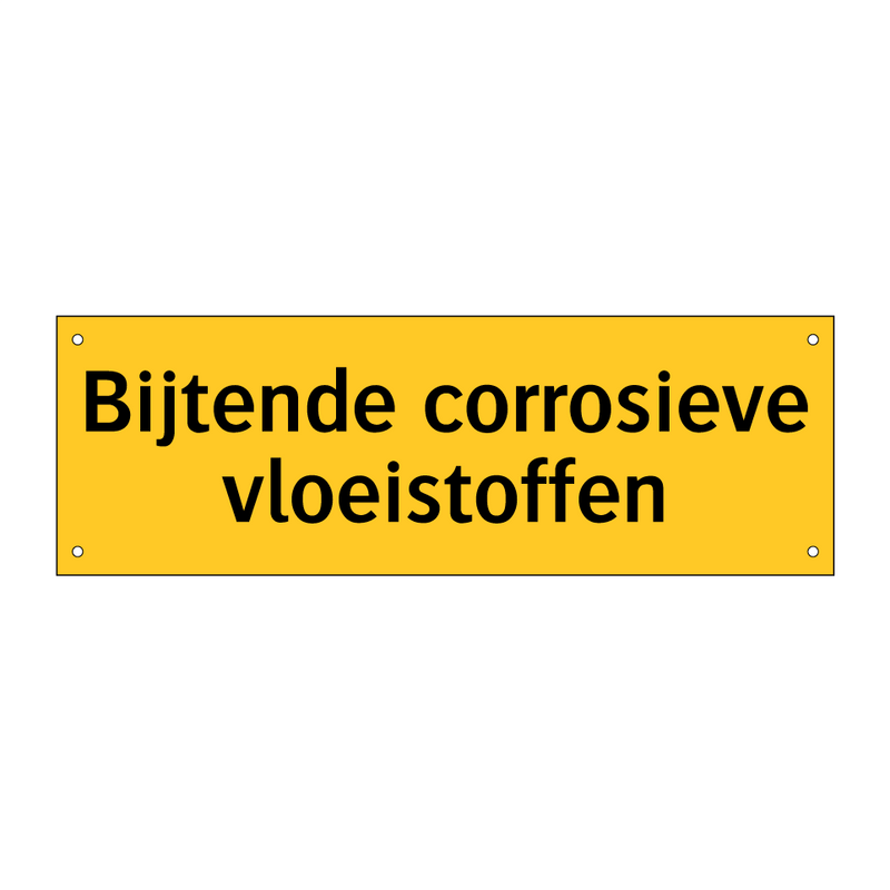 Bijtende corrosieve vloeistoffen & Bijtende corrosieve vloeistoffen