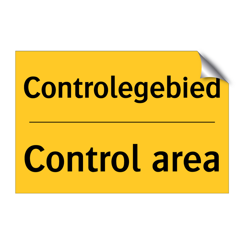 Controlegebied - Control area & Controlegebied - Control area & Controlegebied - Control area