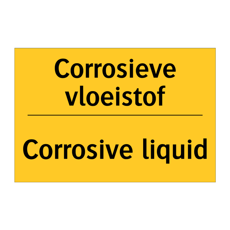 Corrosieve vloeistof - Corrosive liquid & Corrosieve vloeistof - Corrosive liquid