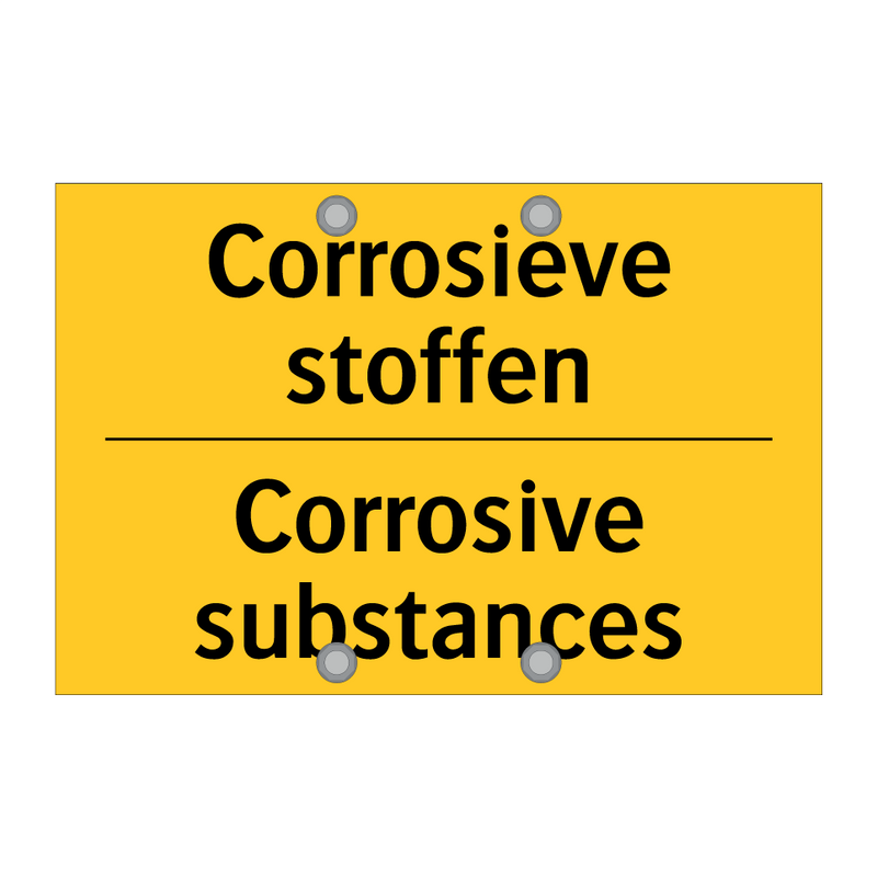 Corrosieve stoffen - Corrosive substances & Corrosieve stoffen - Corrosive substances