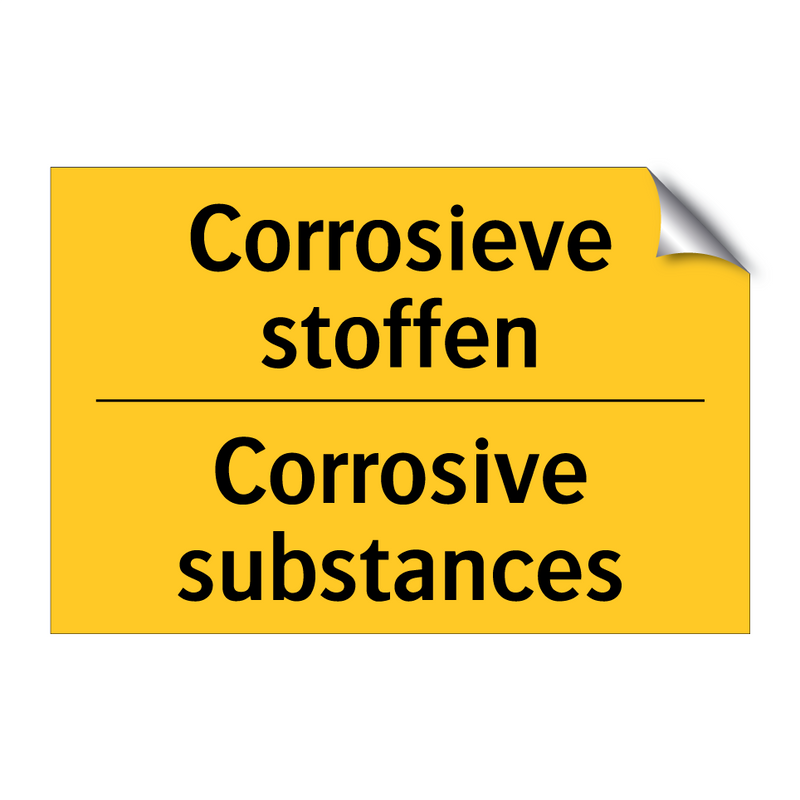 Corrosieve stoffen - Corrosive substances & Corrosieve stoffen - Corrosive substances