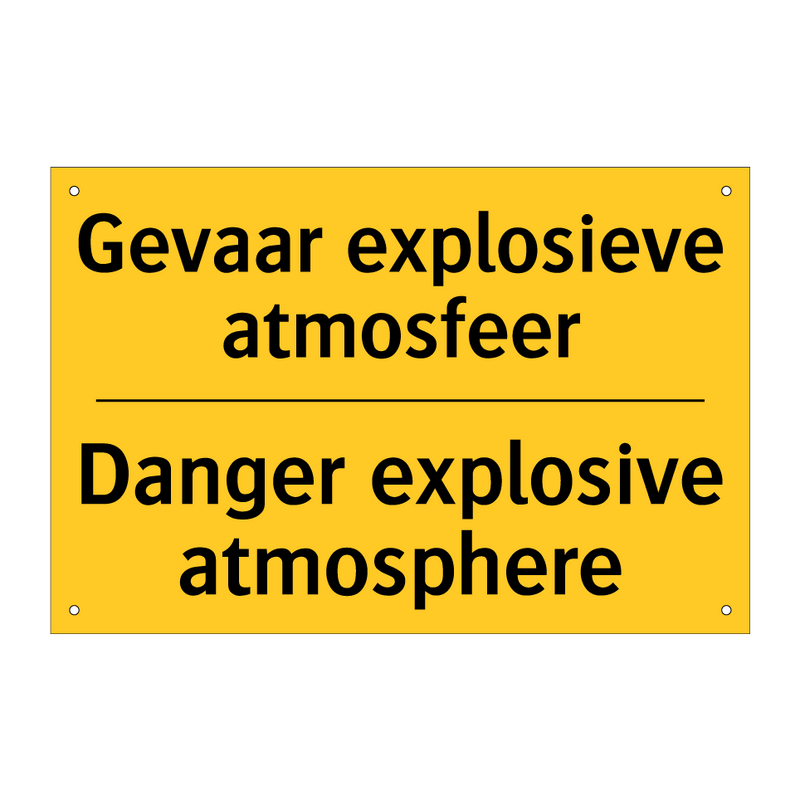 Gevaar explosieve atmosfeer - Danger explosive atmosphere