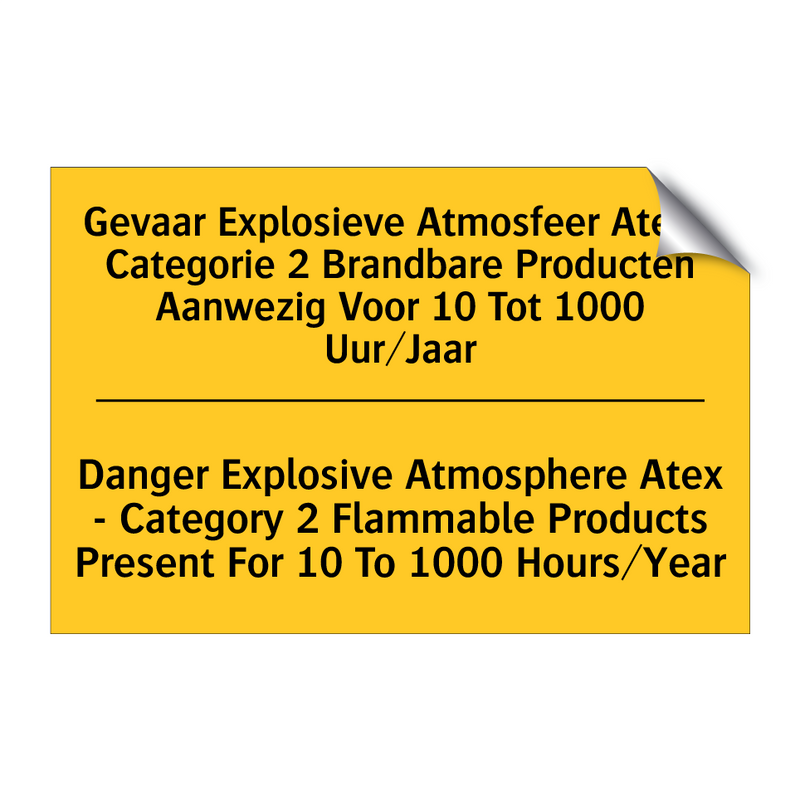 Gevaar Explosieve Atmosfeer Atex /.../ - Danger Explosive Atmosphere Atex /.../