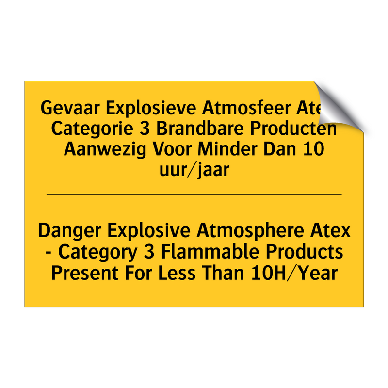 Gevaar Explosieve Atmosfeer Atex /.../ - Danger Explosive Atmosphere Atex /.../