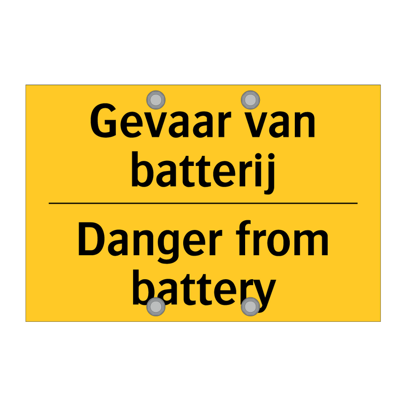 Gevaar van batterij - Danger from battery & Gevaar van batterij - Danger from battery