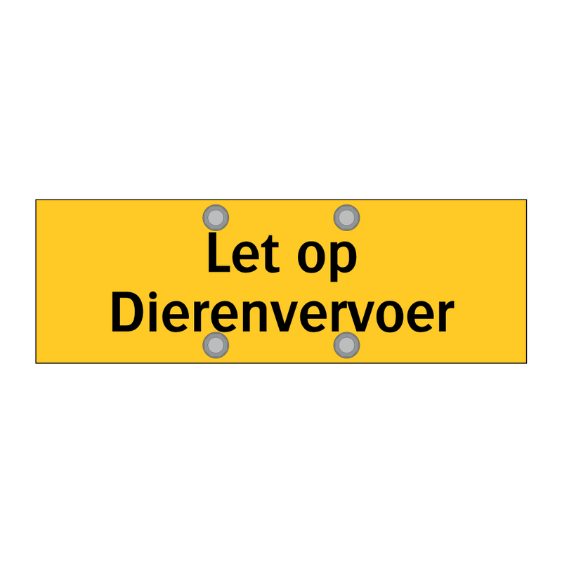 Let op Dierenvervoer & Let op Dierenvervoer & Let op Dierenvervoer