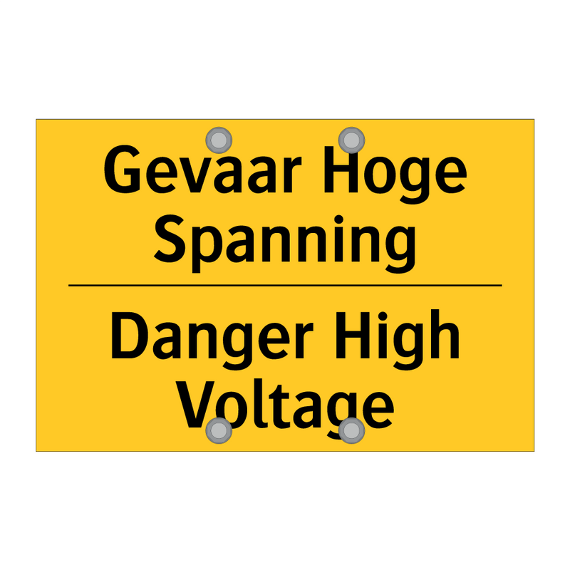 Gevaar Hoge Spanning - Danger High Voltage & Gevaar Hoge Spanning - Danger High Voltage