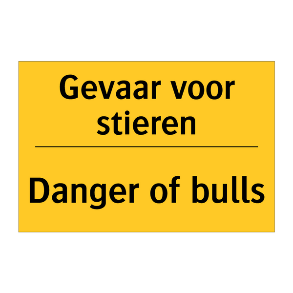 Gevaar voor stieren - Danger of bulls & Gevaar voor stieren - Danger of bulls