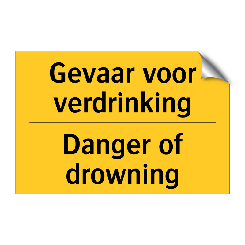 Gevaar voor verdrinking - Danger of drowning & Gevaar voor verdrinking - Danger of drowning