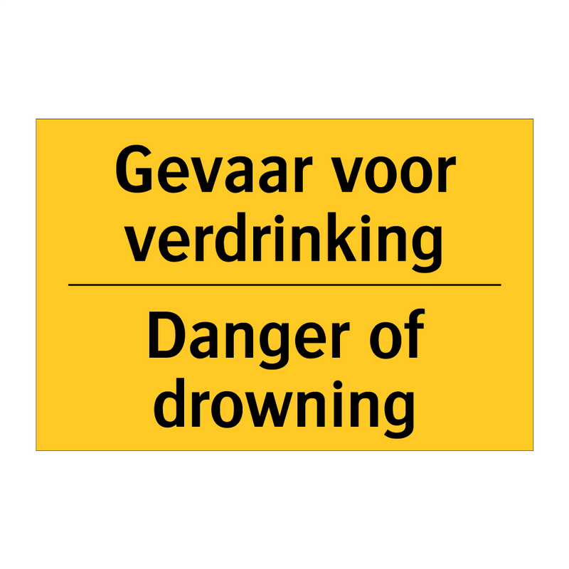 Gevaar voor verdrinking - Danger of drowning & Gevaar voor verdrinking - Danger of drowning