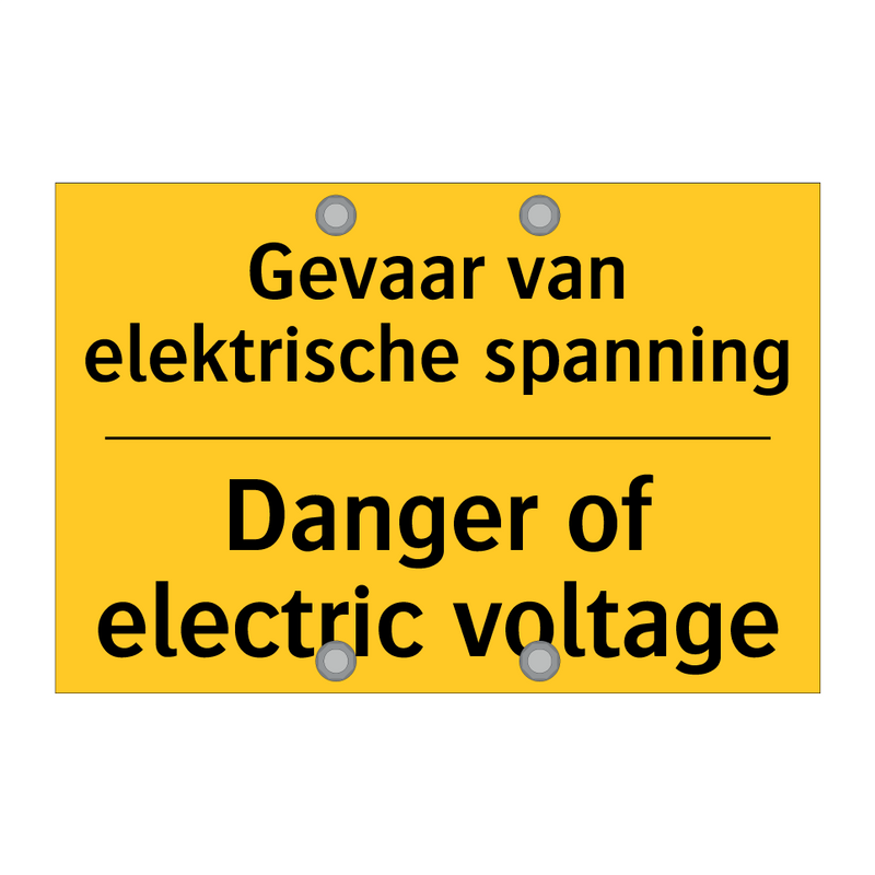 Gevaar van elektrische spanning - Danger of electric voltage