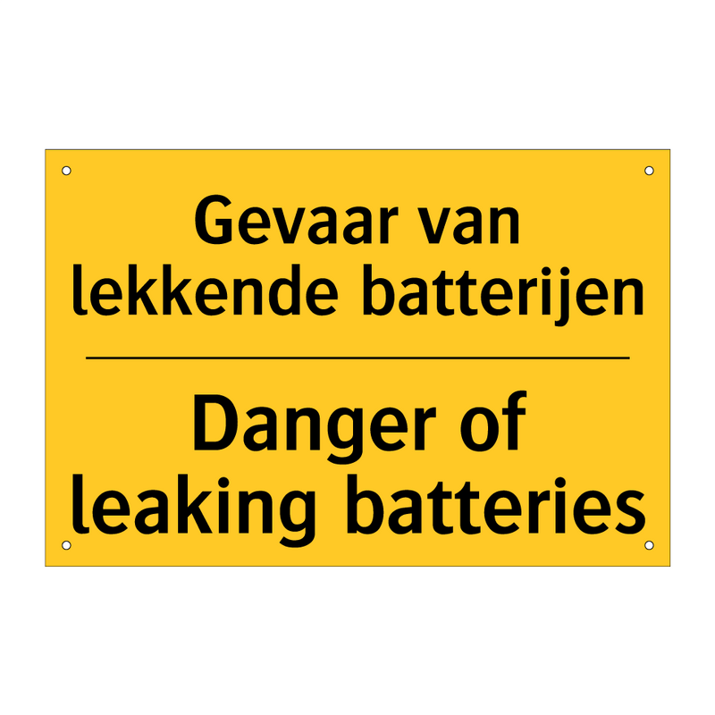 Gevaar van lekkende batterijen - Danger of leaking batteries