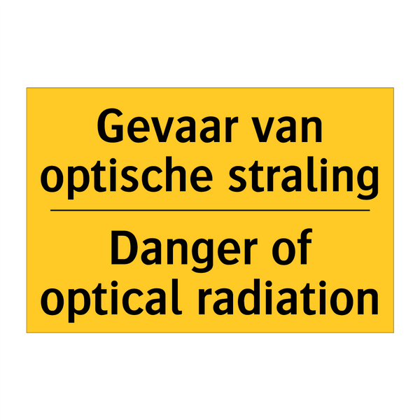 Gevaar van optische straling - Danger of optical radiation