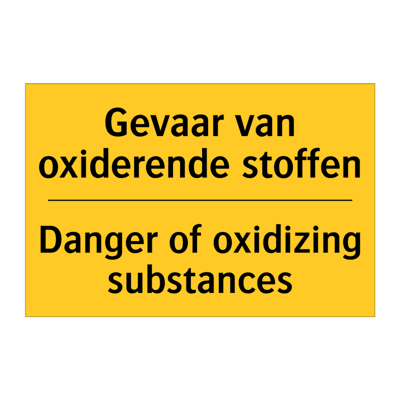 Gevaar van oxiderende stoffen - Danger of oxidizing substances