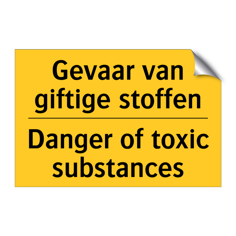 Gevaar van giftige stoffen - Danger of toxic substances