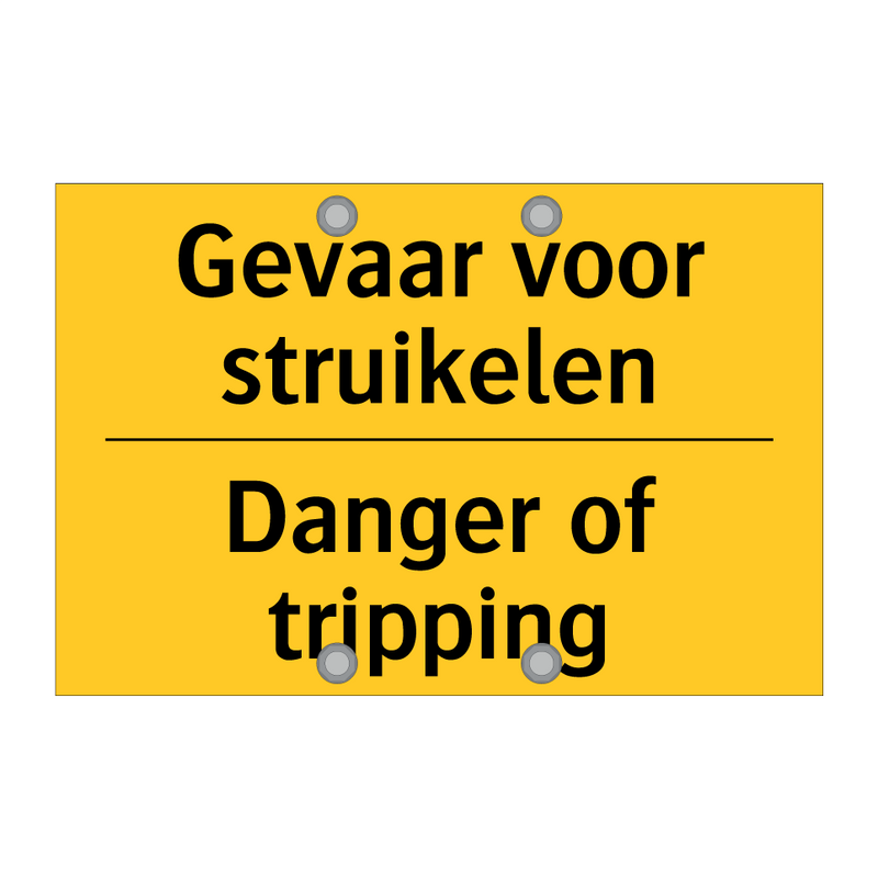 Gevaar voor struikelen - Danger of tripping & Gevaar voor struikelen - Danger of tripping