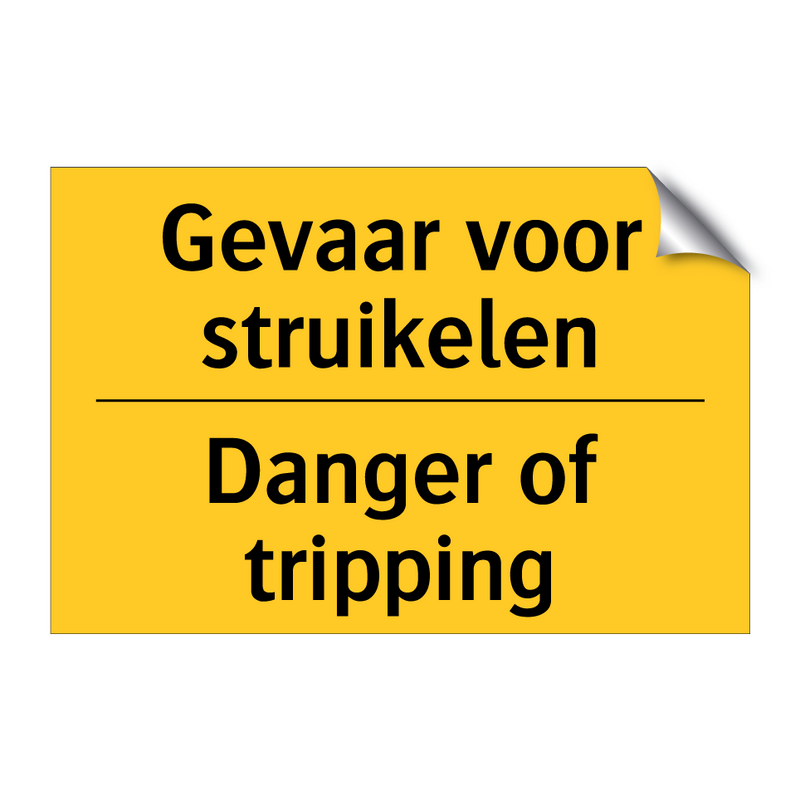 Gevaar voor struikelen - Danger of tripping & Gevaar voor struikelen - Danger of tripping