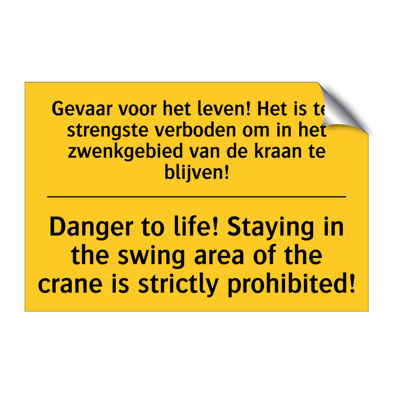 Gevaar voor het leven! Het is /.../ - Danger to life! Staying in the /.../