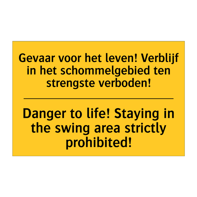 Gevaar voor het leven! Verblijf /.../ - Danger to life! Staying in the /.../