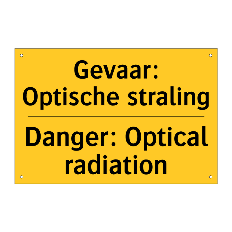 Gevaar: Optische straling - Danger: Optical radiation