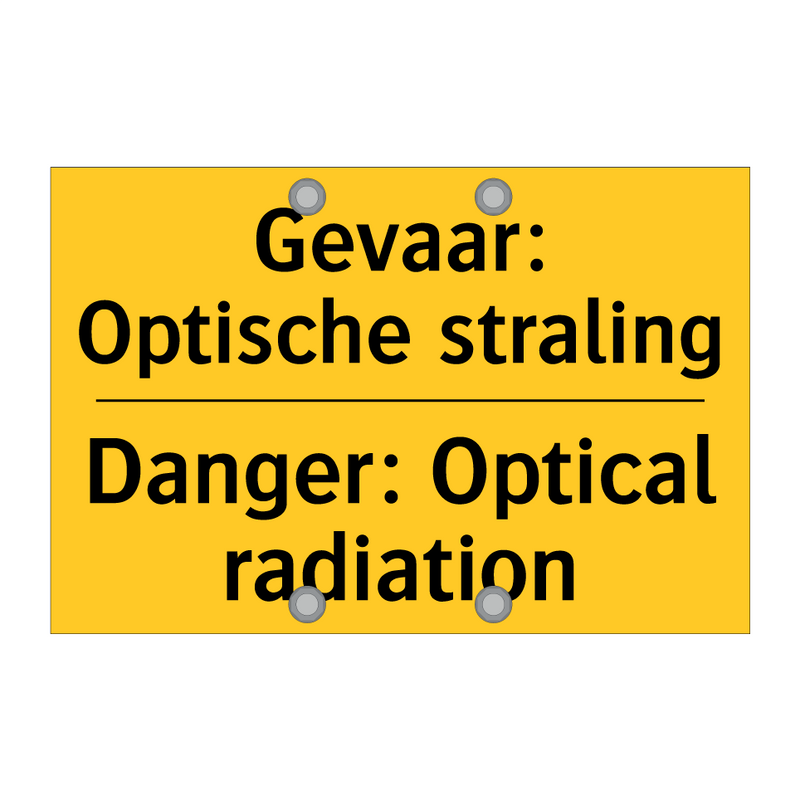 Gevaar: Optische straling - Danger: Optical radiation