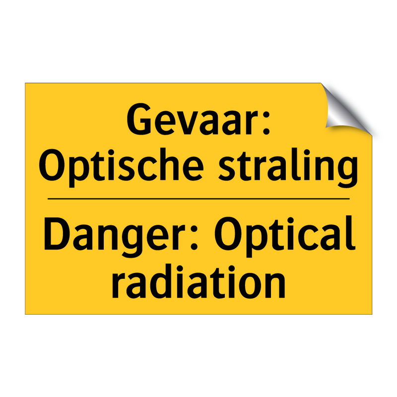 Gevaar: Optische straling - Danger: Optical radiation