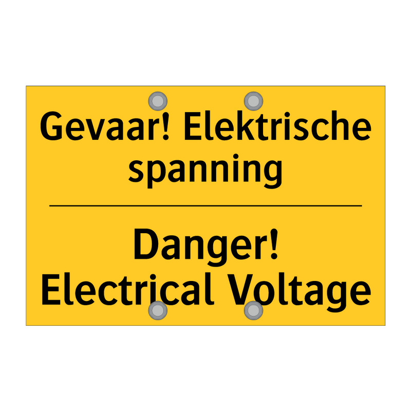 Gevaar! Elektrische spanning - Danger! Electrical Voltage