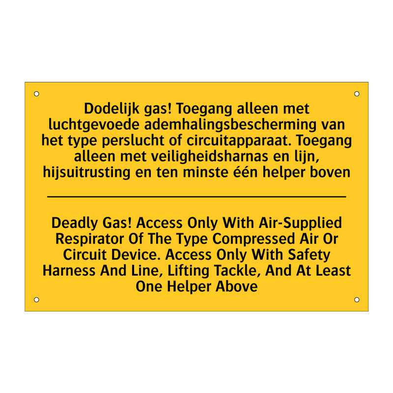 Dodelijk gas! Toegang alleen met /.../ - Deadly Gas! Access Only With Air-Supplied /.../