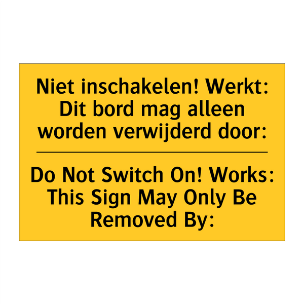 Niet inschakelen! Werkt: Dit bord /.../ - Do Not Switch On! Works: This /.../