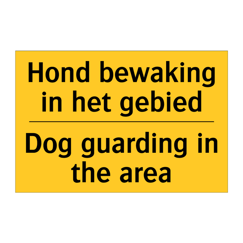 Hond bewaking in het gebied - Dog guarding in the area