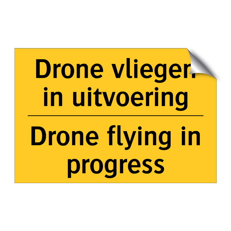 Drone vliegen in uitvoering - Drone flying in progress