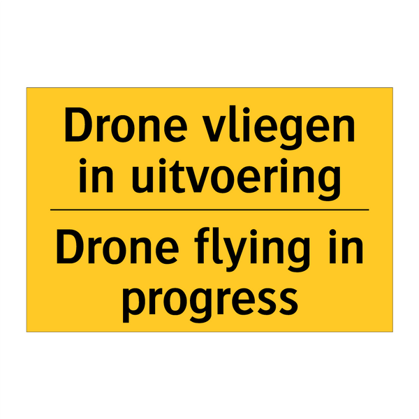 Drone vliegen in uitvoering - Drone flying in progress