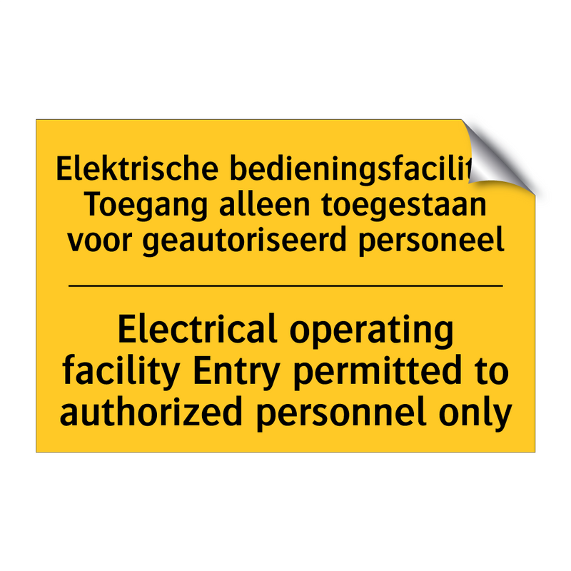 Elektrische bedieningsfaciliteit /.../ - Electrical operating facility /.../