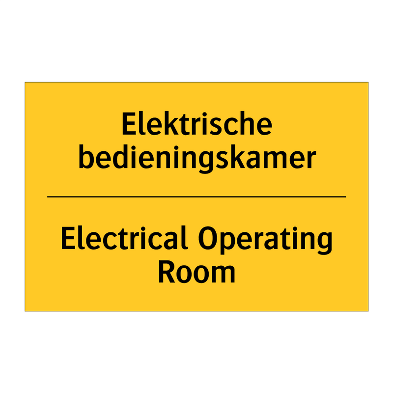 Elektrische bedieningskamer - Electrical Operating Room