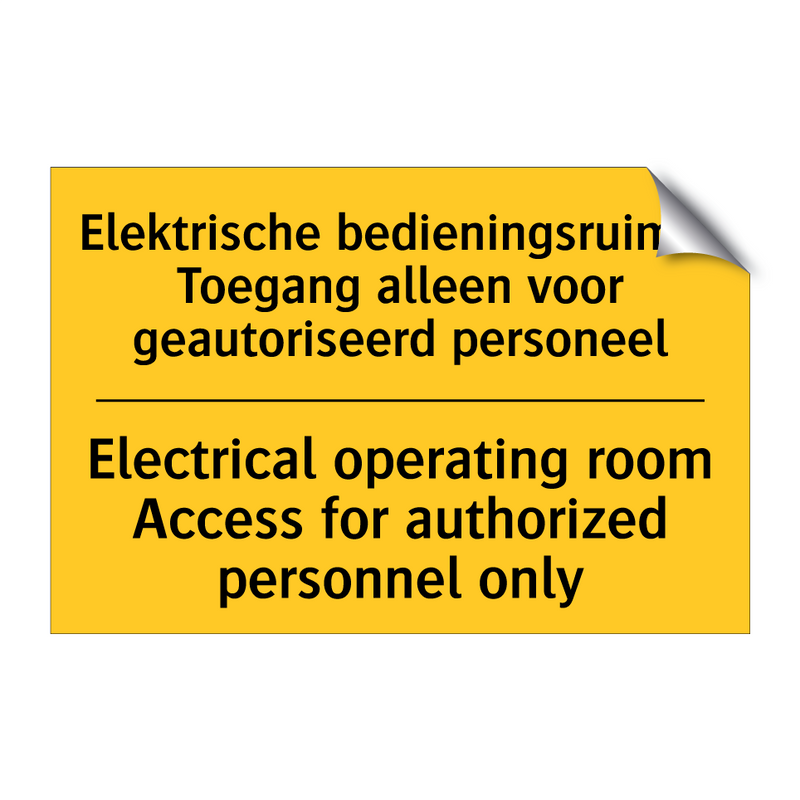 Elektrische bedieningsruimte Toegang /.../ - Electrical operating room Access /.../